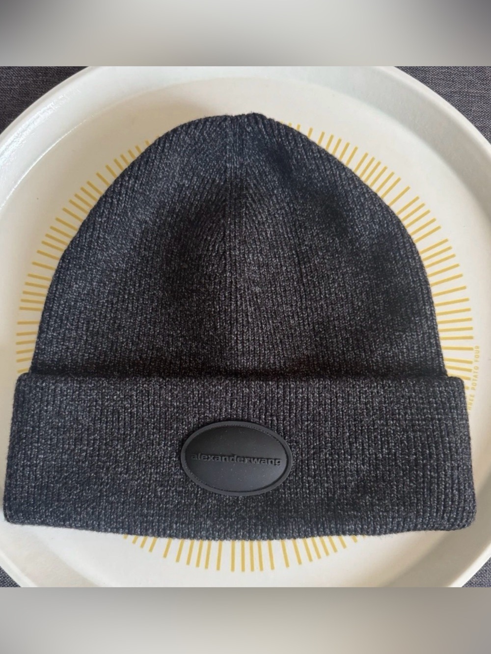Alexander Wang Dome Logo Ribbed Beanie